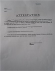 Attestation de constitution d'une société